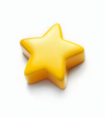 yellow star icon, a simple shape, on a white background