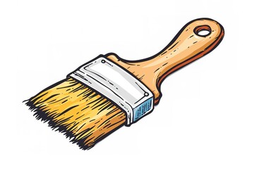 A paint brush is used to apply paint to areas that are hard to reach when using a roller