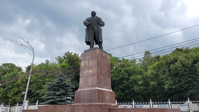 Gomel city, Belarus, central park.
