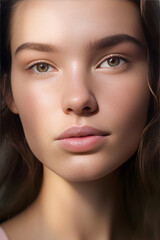 Obraz premium A Poetic Display of Innocence and Beauty: The Artistry of a Perfectly Blushed Cheek