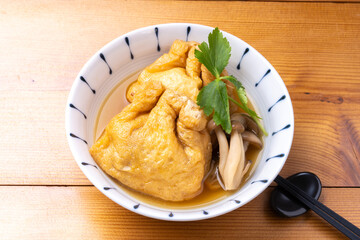 豚ひき肉の巾着煮