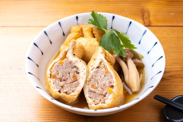 豚ひき肉の巾着煮