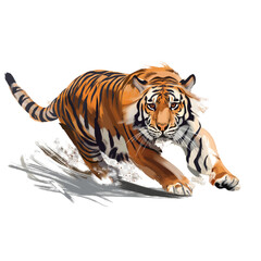 Obraz premium tiger running vector