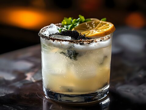 Vibrant colors of limoncello shine bright against clear glassware