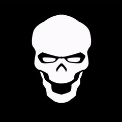 simple skull head icon logo