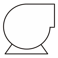 Pump icon of electric water pump, centrifugal pump. Pump hand drawn icon 2