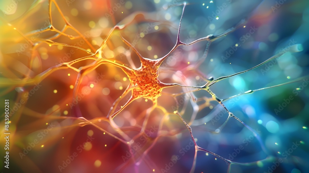 Poster neural network models illustrating auditory nerve signal transmission from ear to brain