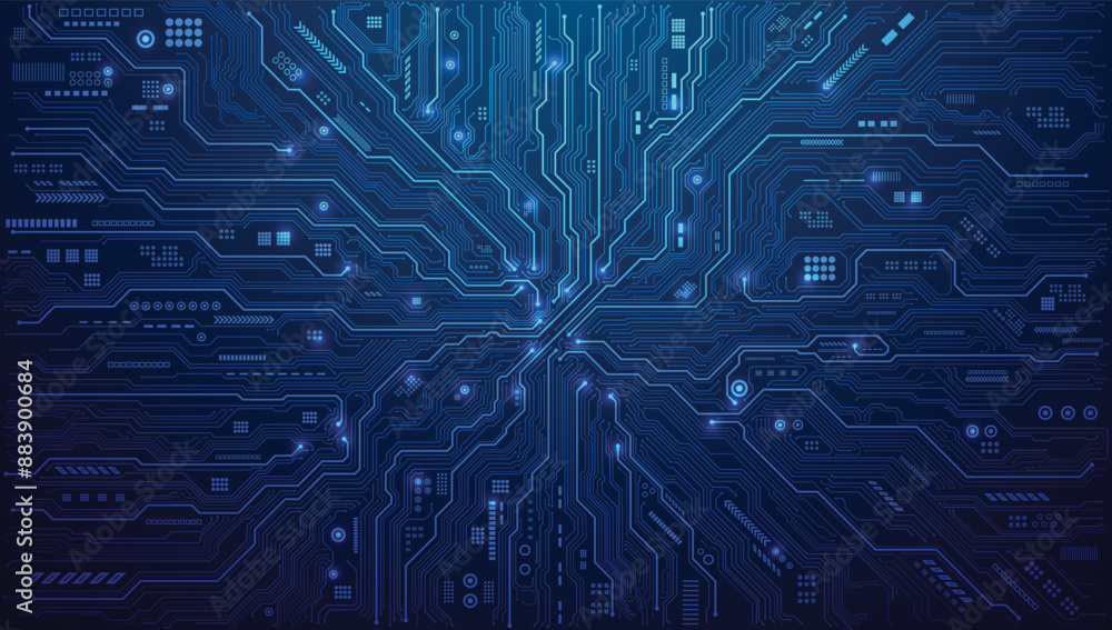 Poster circuit board. technology background. central computer processors cpu concept. motherboard digital c