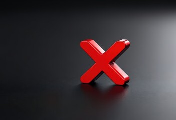 Obraz premium red cross mark