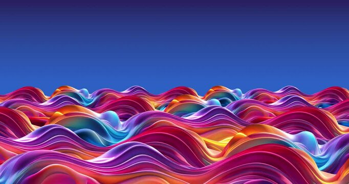 Animation loop parallax abstract waves background. 