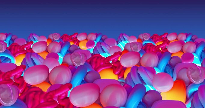 Animation loop parallax abstract background. 