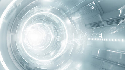 Fototapeta premium 3D rendering. Abstract background with abstract curved landscape. White wavy shapes, wavy, architectural abstraction banner template, modern blurred curves.