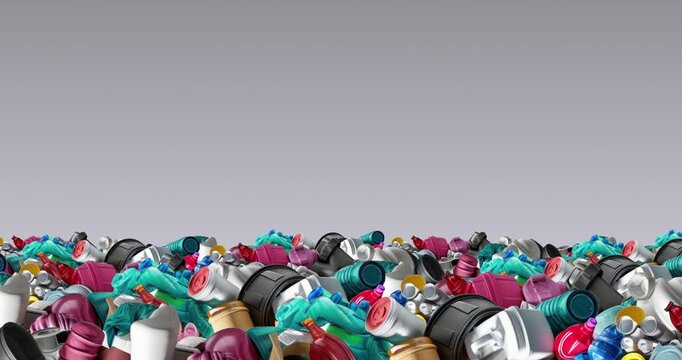 Animation loop parallax garbage background. 