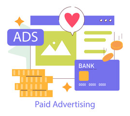 Social Media Marketing. Flat Vector Illustration