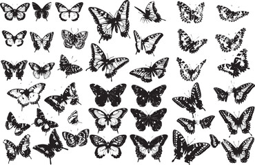butterfly silhouettes