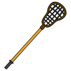 lacrosse stick illustration hand drawn isolated vector	
