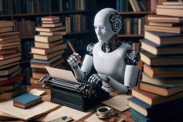 Artificial intelligence that is an accomplished creative writer – Generated Image