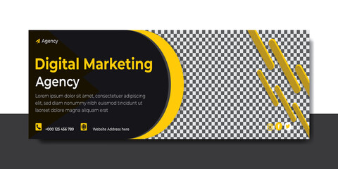 professional digital marketing Facebook banner template