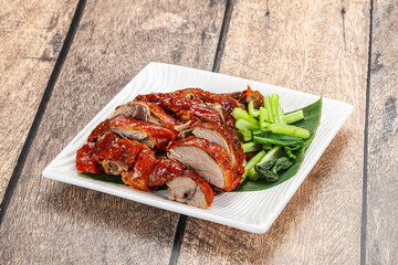 Asian cuisine - roasted duck with skin