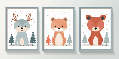 Baby poster print illustration.