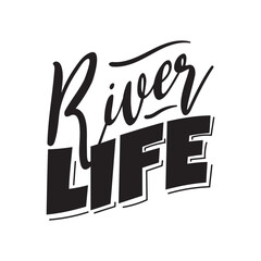 Obraz premium River Life Vector Design on White Background