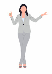 Business woman in suits isolated on a white background/Vector illustration of business woman.