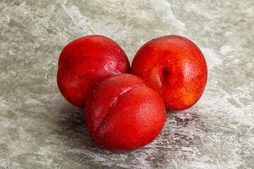 Ripe sweet juicy red plum