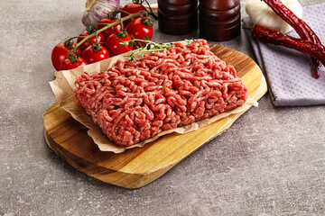 Raw minced beef uncooked meat