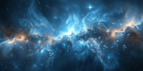 Obraz premium 宇宙に輝く星々と光の背景