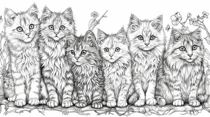 This enchanting coloring book is a cat lover's dream, with beautifully detailed drawings of cats in all shapes and sizes. From fluffy kittens to majestic lions, there's a cat for every coloring