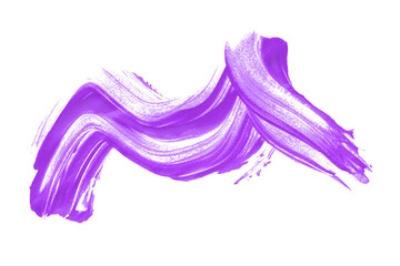 Isolated purple brush strokes on transparent background.