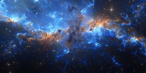 宇宙に輝く星々と光の背景