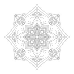 Mandala Line Art Design Vector  isolated on white background, Design for a wallpaper Paint, illustration Vector EPS 10