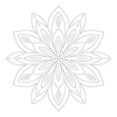Mandala Line Art Design Vector  isolated on white background, Design for a wallpaper Paint, illustration Vector EPS 10