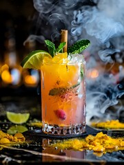 Exquisite Tropical Getaway in a Glass with Lychees