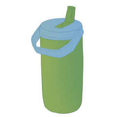 green plastic bottle