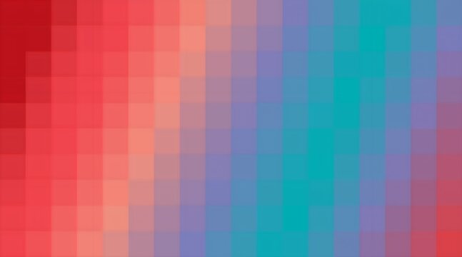 Abstract background with a geometric pixelated mosaic design in green, purple, red hues and modern style