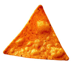 a abstract shape triangle potato chip hot and spicy crispy snack cut out isolated transparent background