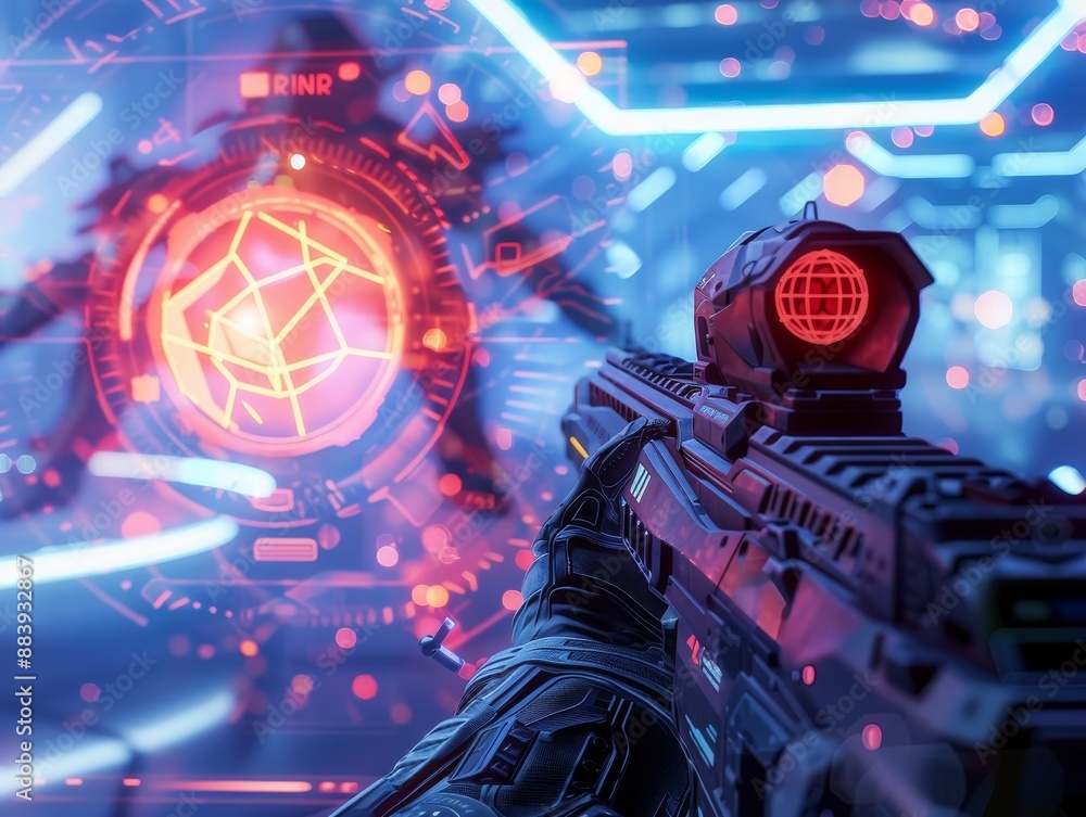 Poster next gen shooter game earn crypto tokens in console web 3.0 play to earn project for future gaming