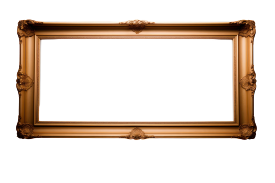 A floating picture frame that appears to suspend the artwork in mid-air, isolated on a white background