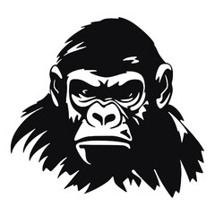 gorilla logo - black