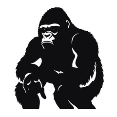 gorilla logo - black