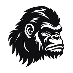 gorilla logo - black