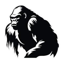 gorilla logo - black