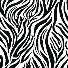 Zebra print seamless pattern vector. Zebra skin texture vector illustration.