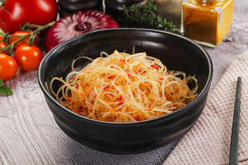 Asian spicy glass noodle salad