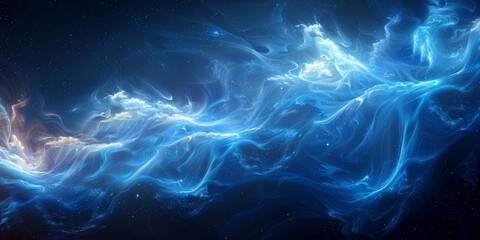 抽象的な青い光線