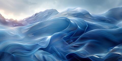 Obraz premium 抽象的な青い光線