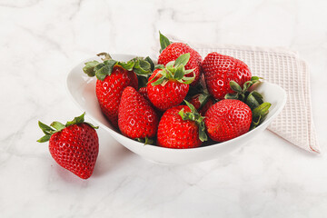 Sweet srawberry in the bowl