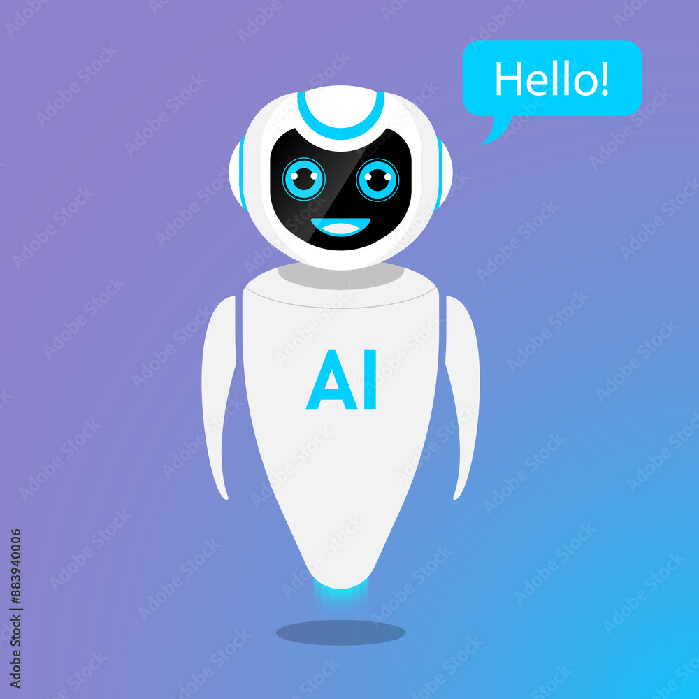 Poster chat bot neural network, ai servers and robots technology, artificial bot mind and intelligent robot
